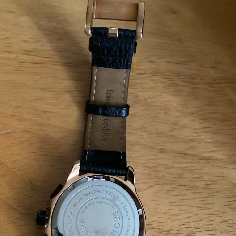 ROSE GOLD CHRONO LEATHER BAND WATCH - Picture 5 of 5